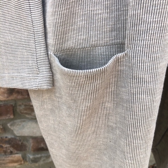 Anthropologie DONNI Sandwash Cardigan Open Front Ribbed Long Sweater Dus… - Picture 13 of 16